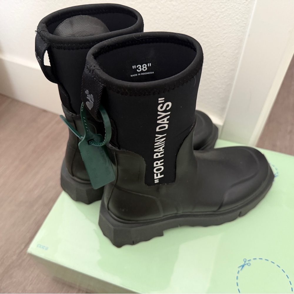 Off-White Women's Winter & Rain Boots - Blue